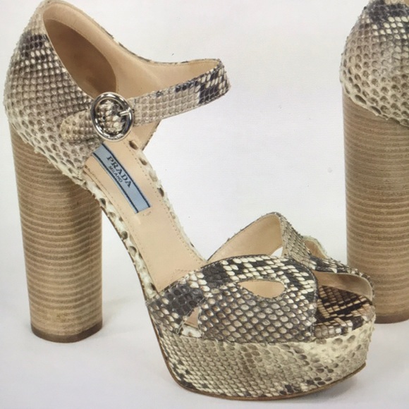 Prada python “Roccia” platform sandals - Picture 5 of 6
